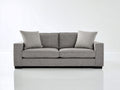 Zweisitzer Sofa mit Strukturstoff 188 x 91 x 84 cm - Greige - Gerade Form mit niedrigen Füßen