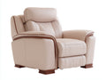 Liegesessel aus Kunstleder 110 x 100 x 105 cm - Beige Braun - Gepolstertes Design mit Relaxfunktion